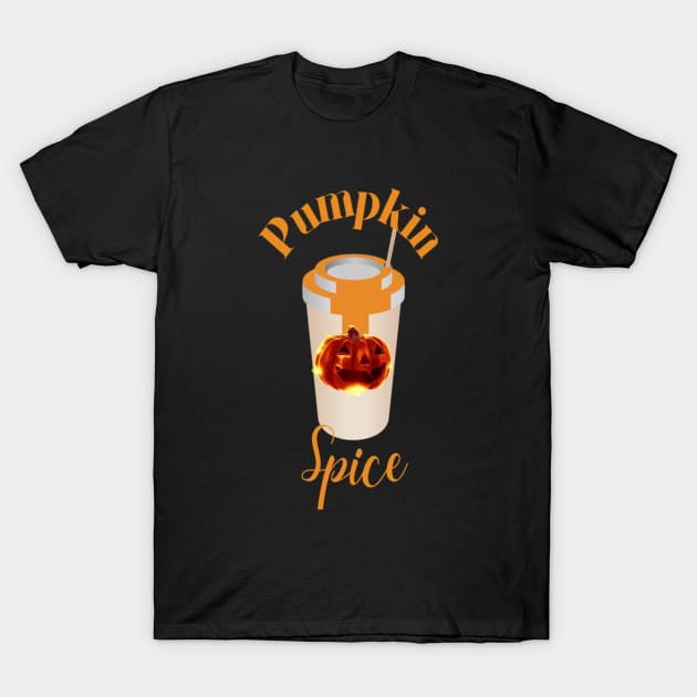 Pumpkin Spice Coffee Time T-Shirt by MckinleyArt